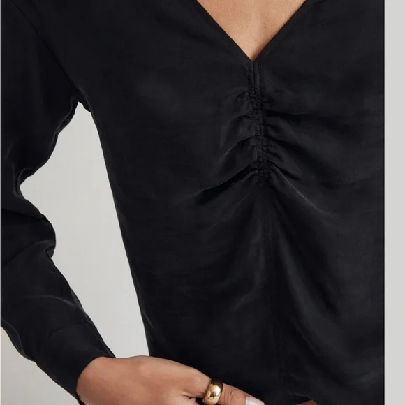 Madewell Brushed Ruched-Front Top Size 16 - Picture 2 of 15